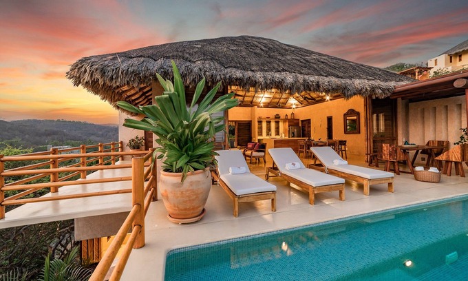Santa Maria Huatulco Villa | Exclusive Oceanfront Beach Villa with Private Pool & Spa