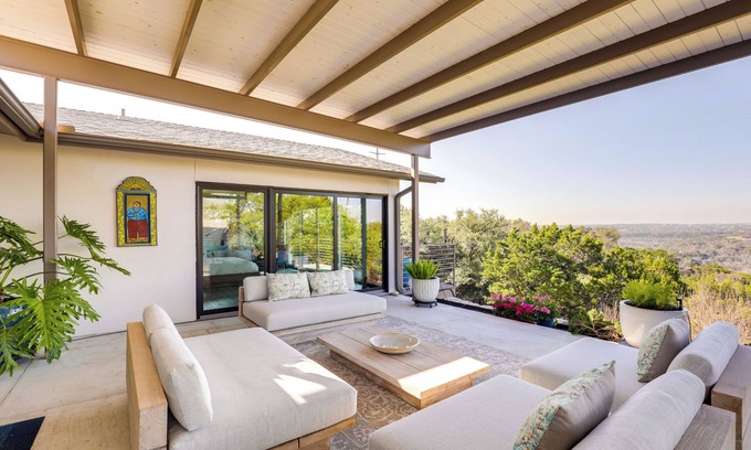 Sky Forest House | Stylish Mid-Century Home in Austin with Serene Canyon Views