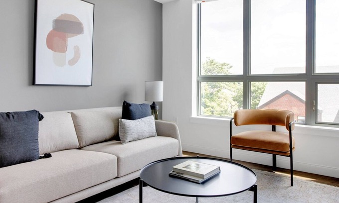 Newtonville Apartment | Luxe Newton 1BR w/ W/D, nr Newtonville Train, by Blueground