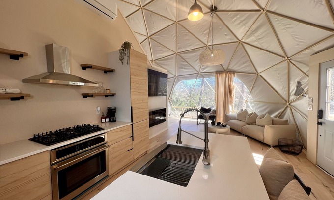 Mineral Bluff Cabin | Unforgettable Glamping Dome with Outdoor Movie & Hot Tub