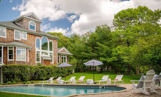 Shinnecock Hills House | Renovated Estate with Pool & Ocean View near the Village