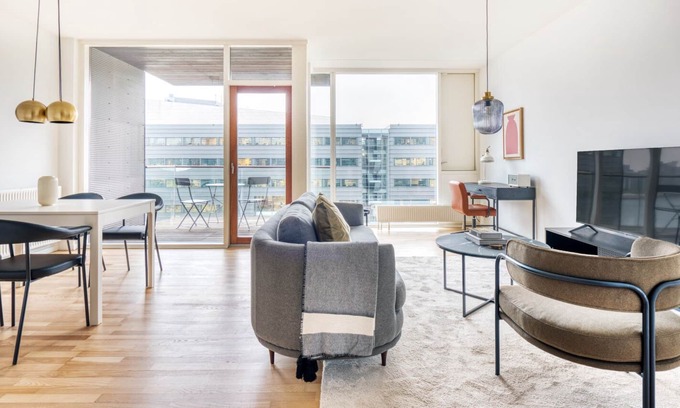 Sydhavnen Apartment | Luxe Teglholmen 2BR w/ W/D, Balcony & Office, by Blueground