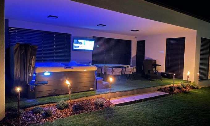 Fertoszentmiklos Villa | Elegant Home with Hot Tub near Neusiedler See, 4-Star Stay