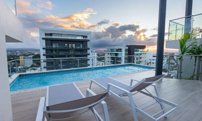 Santiago Province Condo | Luxury- 2-Bedroom Condo. Rooftop with Two Levels & Pool. Located Downtown