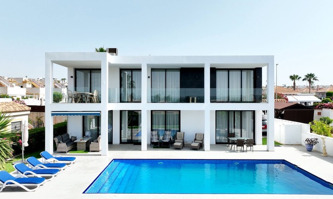 San Fulgencio Villa | Elegant Villa with Pool, Ocean Views & Play Area for Kids