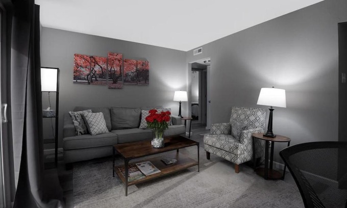 St. Charles Apartment | Stylish 2-Bedroom Retreat Close to Main Street's Attractions
