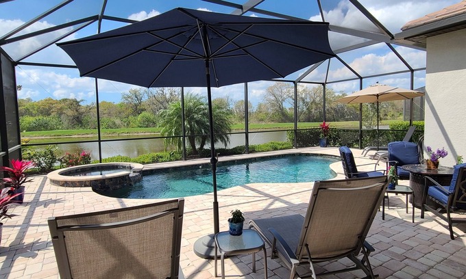 Lakewood Ranch House | Elegant 3BR Home with Private Pool & Spa in Lakewood National