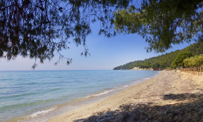 Kassandra Villa | Elegant Villa Vicky: Steps from the Beach with Ocean Views