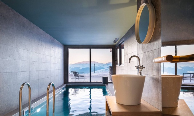 Arc-1800 Ski Chalet | Luxurious Chalet for 12 with Indoor Pool, Sauna, Hammam, and Home Cinema in Les Arcs 1800