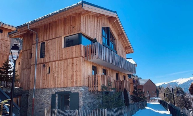 Montchavin Ski Chalet | Elegant Bluebird Chalet with Hot Tub & Pet-Friendly Amenities