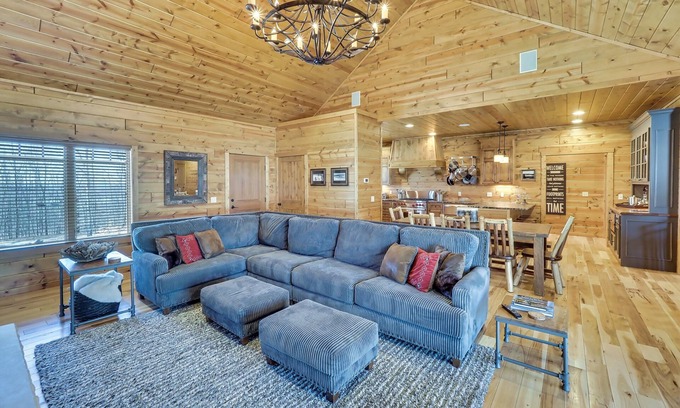 Boyne City House | Unforgettable Ski-in/Ski-out Home with Skybridge Views