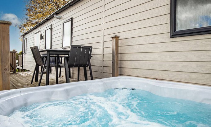 Narberth House | Modern Caravan Retreat with Pool, Spa & En-Suite Comfort