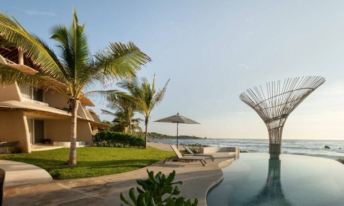Saladita Villa | Beachfront PH with Private Pool & Spa Amenities Await