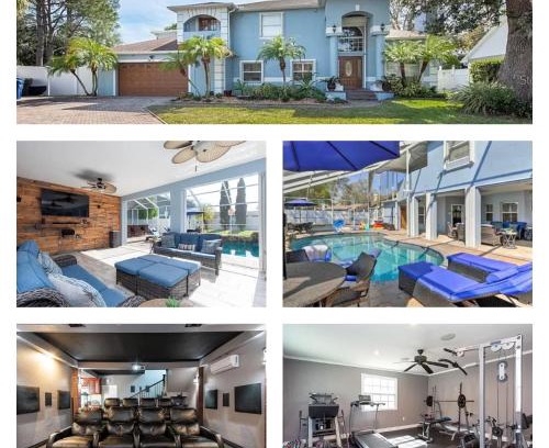 Lake Magdalene Villa | Elegant Villa with Heated Pool, Theatre & Gym Access
