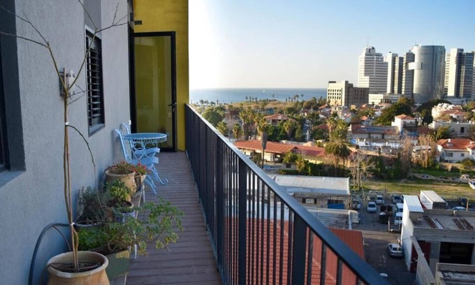 Jaffa Apartment | Luxury 2BR With sea views, gym,parking Balcony
