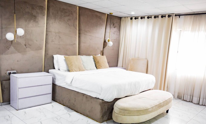 Ofin Apartment | Elegant 3-Bedroom Retreat with Skyline View & Private Pool