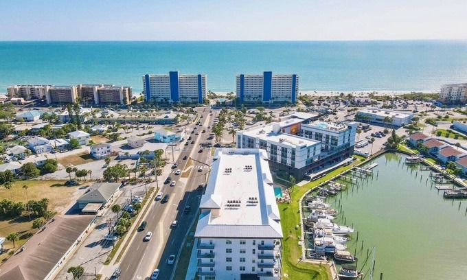 Madeira Beach Condo | Luxury 3BR Waterfront Condo across from the beach