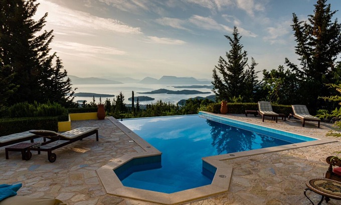 Nidri Villa | Elegant Villa on Lefkada with Oceanfront Views & Spa