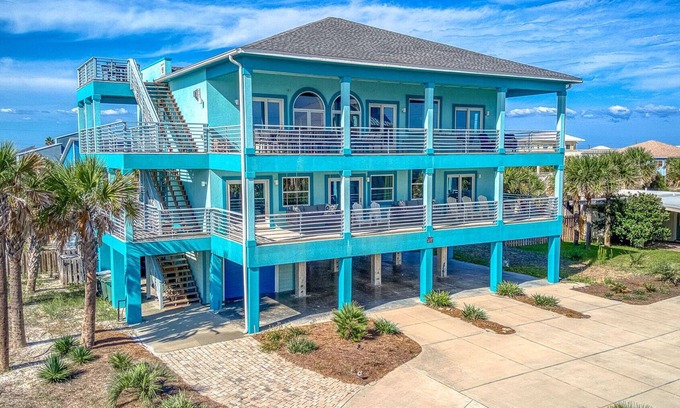 Villa Segunda House | Gulf View Escape: 6 Bedrooms, Private Pool & Firepit