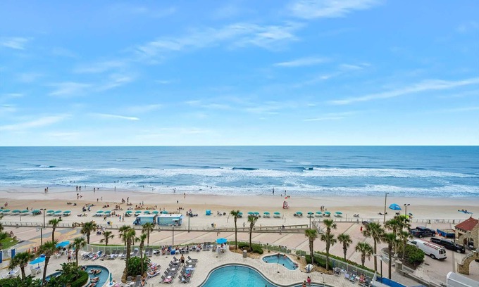 Brush - Stewarts Condo | Oceanfront 1 BR Condo at Wyndham Ocean Walk Resort, Daytona Beach
