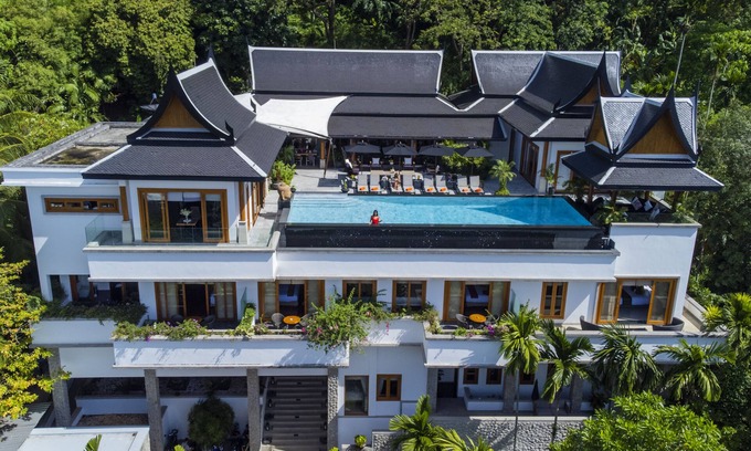 Cherngtalay Villa | Thai Hilltop Paradise: Elegant 9-Bedroom Villa with Ocean Views