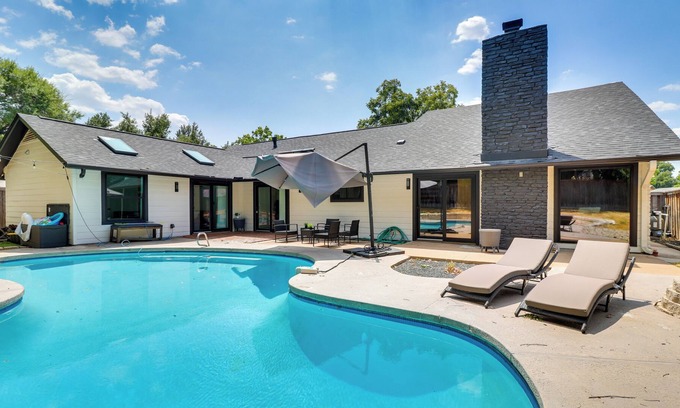 North Austin Civic Association Cottage | Stylish Austin Home with Game Room and Fire Pit Awaits