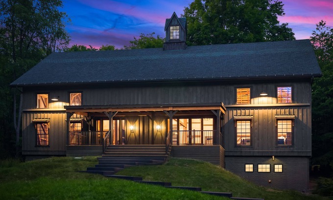Loudonville House | Exceptional Barn Retreat by the Mohican River with Spa & Pool