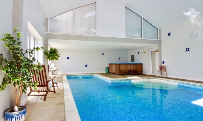 Trimdon Station House | Idyllic Barn Retreat with Indoor Pool & Hot Tub near Durham