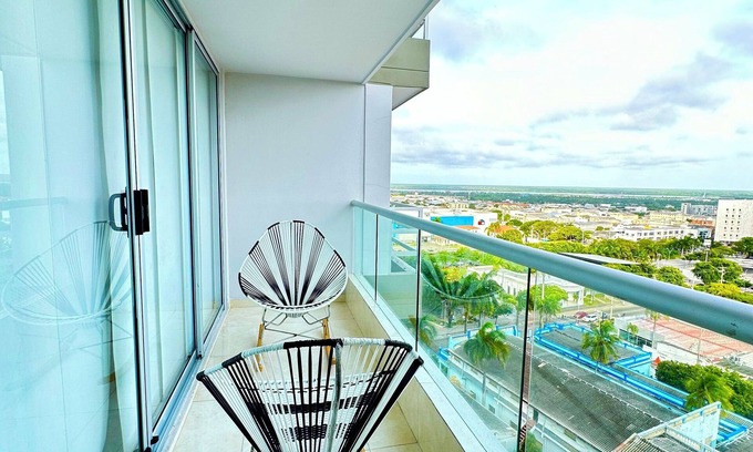 Boston Apartment | Luxury barranquilla norte, 3 private parking pools gym portería24 hours