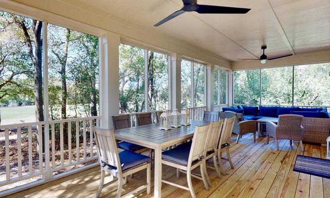 Bald Head Island House | Pet-Friendly Home with Golf Views, Spa and Pool Access