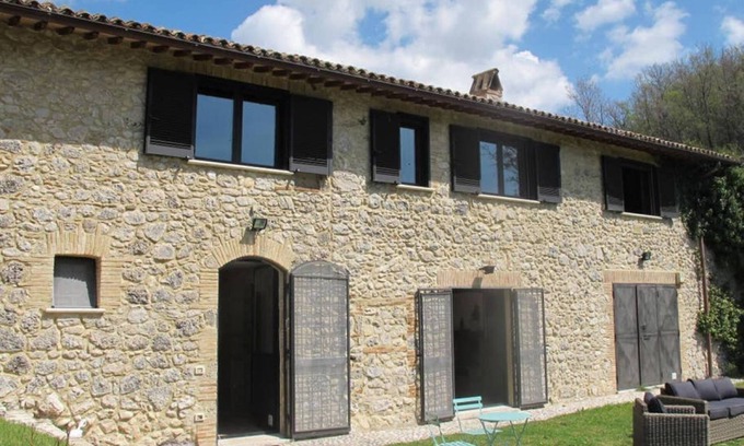 Rocca Sinibalda Villa | Elegant Casale Sabina Valley with Ocean View & Private Pool