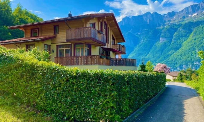 Unterterzen Ski Chalet | Elegant Chalet at Walensee with Pool and Spa Amenities