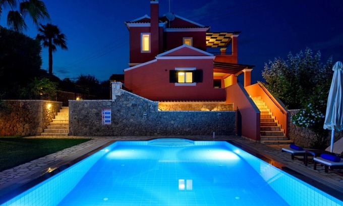 Dassia Villa | Elegant Villa Rose in Corfu with Private Pool and Spa