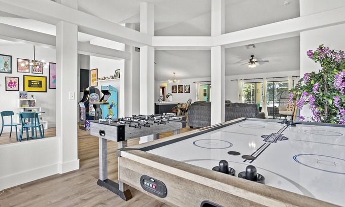 Legacy Park House | Inviting Corner Home with Arcade, Heated Pool & Spa