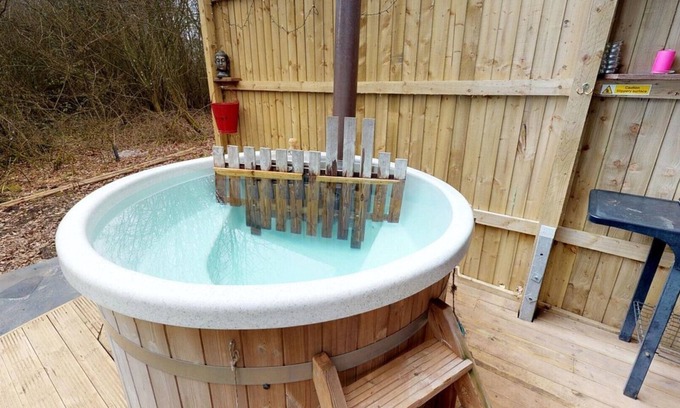 Priors Marston RV Rental | Cozy Tipi Retreat with Hot Tub & Spa, Rated 10/10 by Guests
