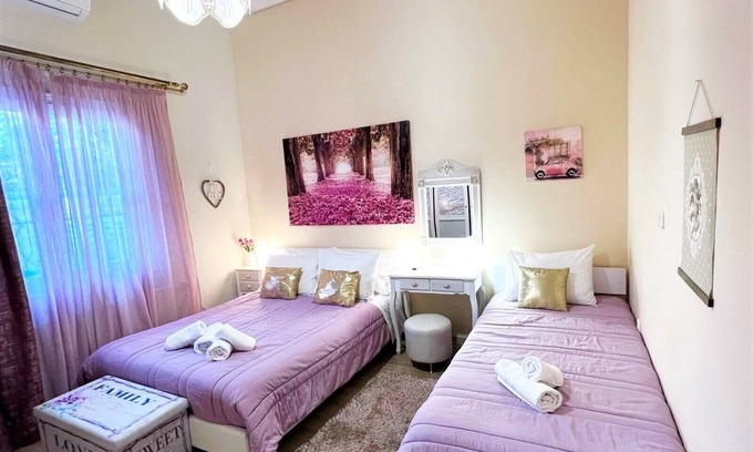 Kontsika House | Cozy Flat with Yard and Fireplace in Historic Delphi