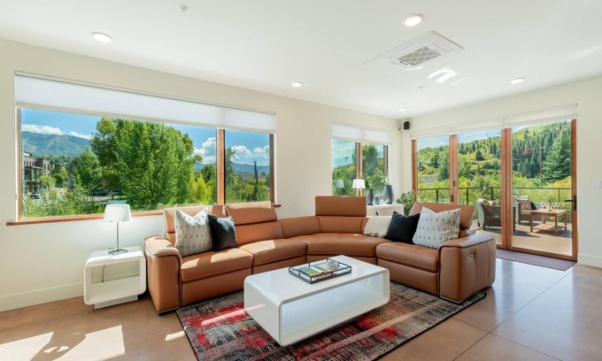 Downtown Steamboat Springs Condo | Unmatched Riverside Retreat with Private Hot Tub & Pool