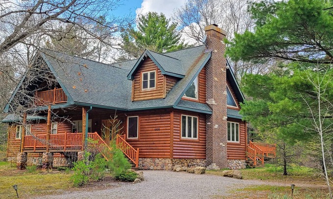 Necedah House | Forest-Front Family Cabin with Private Pond & Ocean Views