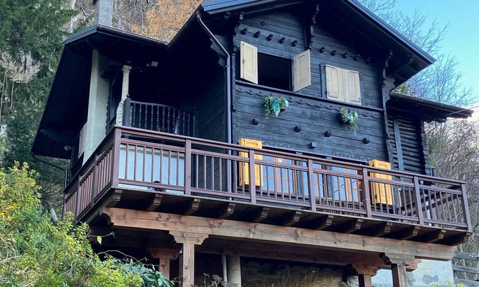 Ornavasso Ski Chalet | Elegant Swiss Chalet with Ocean View Above Lago Maggiore
