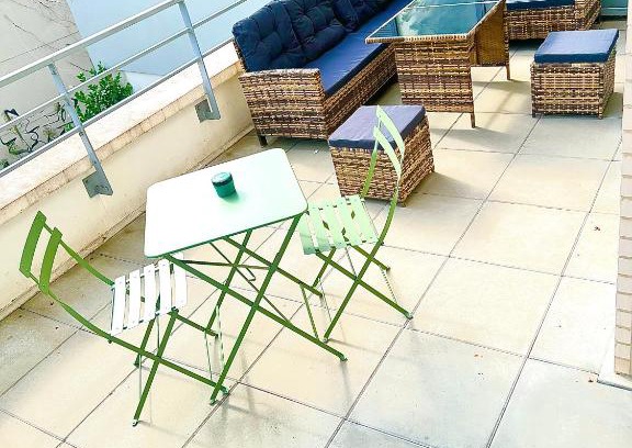 Ivry-port Apartment | Elegant Paris Apartment with Terrace and Sofitel Beds
