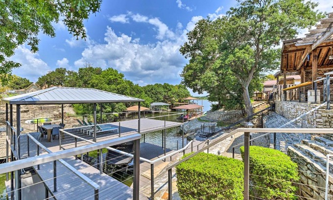 Granbury House | Elegant Granbury Home with Private Boat Dock & Ocean View