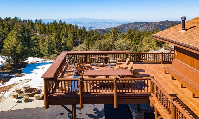 Pine Cove Cabin | Hilltop Log Cabin Retreat with Spa & Panoramic Views
