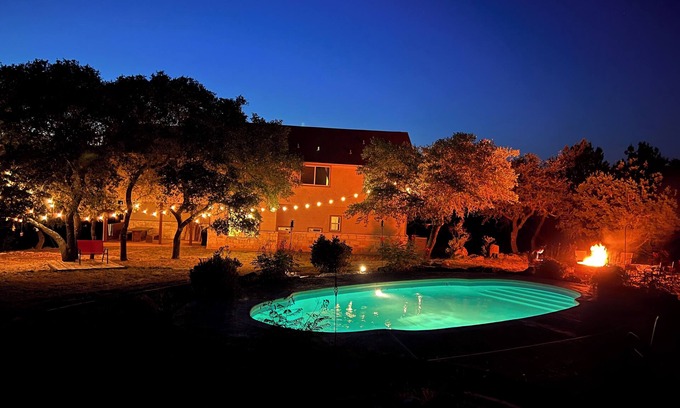 Spring Branch House | Elegant Retreat with Pool & Fire Pit Near Canyon Lake