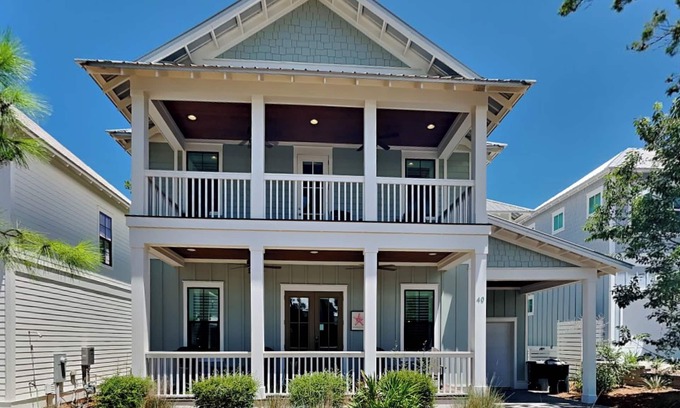 Lakeside at Blue Mountain Beach House | Beachside Retreat with Pool & Golf Cart Access