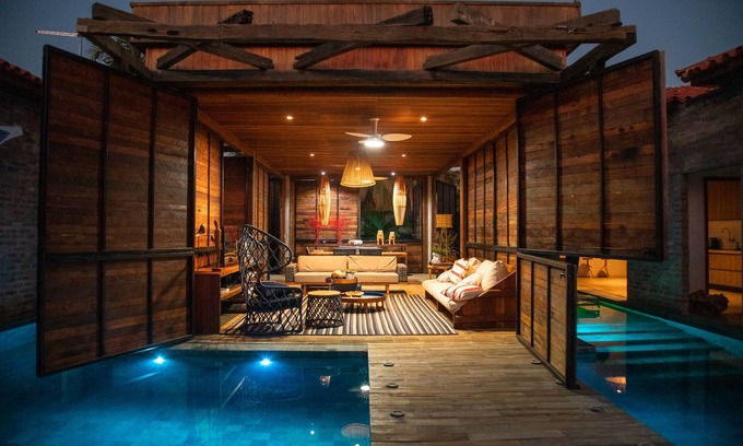 Barra de Sao Miguel House | Elegant Oceanfront Home with Private Pool in Barra de São Miguel