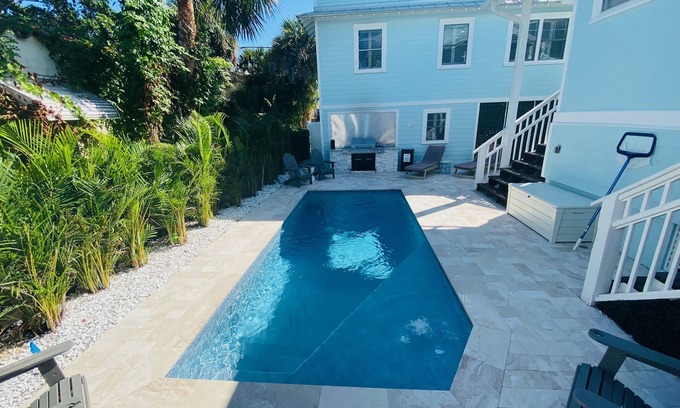 Pass-a-Grille House | Chic Key West Home with Pool & BBQ near Historic Beach