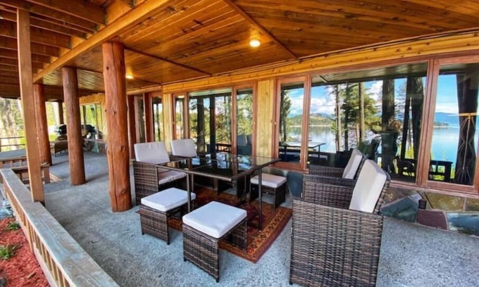 Bigfork House | Lakefront Retreat with Spectacular Woods Bay Sunsets