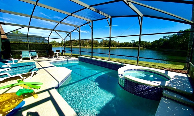 Lake Berkley Villa | Elegant Lakefront Retreat with Pool, Spa & Game Room