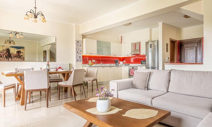Malevizi House | Elegant Maisonette Steps from the Beach, Rated 8.8/10