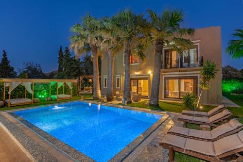 Ialyssos Villa | Elegant Oceanfront Mansion in Rhodes with Spa & Pool